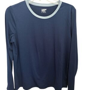 Lands'‎ End Unisex Thermal Long Sleeve Base Layer Shirt Blue M